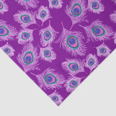 Orchid Peacock Feathers op Amethyst Paars Tissuepapier (Detail)