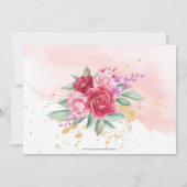 Orchid & Peonies bruiloft bouquet Kaart (Achterkant)