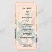 Orchid Persian Garden Wedding Programme Programmakaart (Voorkant / Achterkant)