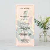 Orchid Persian Garden Wedding Programme Programmakaart (Staand voorkant)