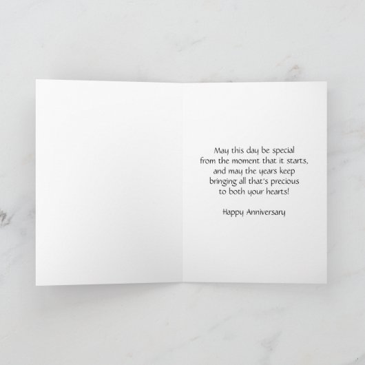 Orchid Personalized 65th Wedding Jubileum Kaart (Binnen)