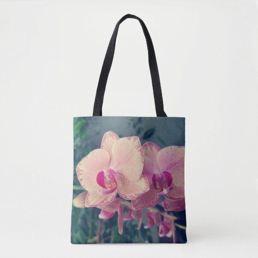 Orchid phalaenopsis ppolka dot roze bloemen bloeme tote bag (Voorkant)