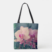 Orchid phalaenopsis ppolka dot roze bloemen bloeme tote bag (Achterkant)