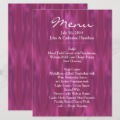 Orchid Pink Satin Let op het menu Aangepast huweli (Voorkant / Achterkant)