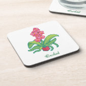 orchid pixelart, Pixel Art  Bier Onderzetter (Linkerzijde)