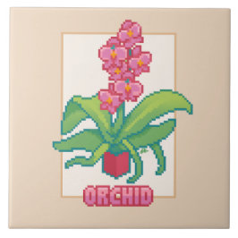 Orchid, Pixelart  Tegeltje
