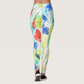 Orchid Poppy Peony Mode Boeket Leggings (Achterkant)