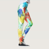 Orchid Poppy Peony Mode Boeket Leggings (Rechts)