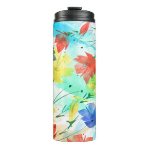 Orchid Poppy Peony Mode Boeket Thermosbeker