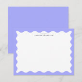 Orchid Purple Wavy Frame Note Card Kaart (Voorkant / Achterkant)