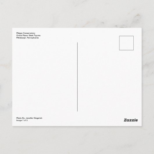 Orchid Room Stick Figuren 1 | Phipps Conservatory Briefkaart (Achterkant)