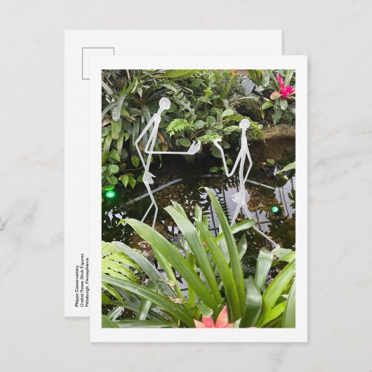 Orchid Room Stick Figuren 2 | Phipps Conservatory Briefkaart (Voorkant / Achterkant)