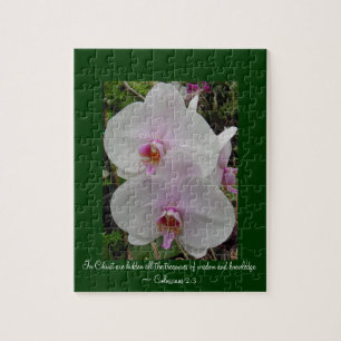Orchid - Roze bloesem (Colossians 2:3) Legpuzzel