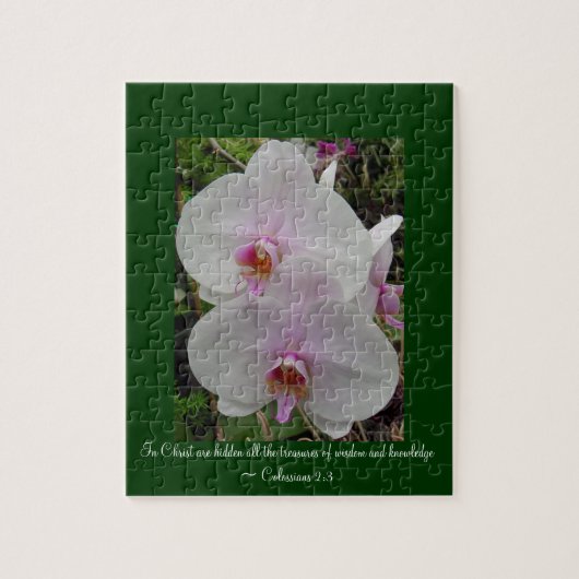 Orchid - Roze bloesem (Colossians 2:3) Legpuzzel (Verticaal)