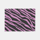 Orchid roze Zebra gestreept Fleece Deken (Voorkant (Horizontaal))