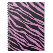 Orchid roze Zebra gestreept Notitieboek (Voorkant)