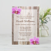 Orchid Rustic Barn Wood Vrijgezellenfeest Kaart (Staand voorkant)