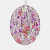 Orchid-Sakura Waterverf Achtergronden Glas Ornament (Voorkant Rechts)