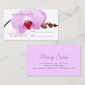 Orchid Salon SPA Massage Aromatherapie Afspraak Afsprakenkaartje (Voorkant / Achterkant)