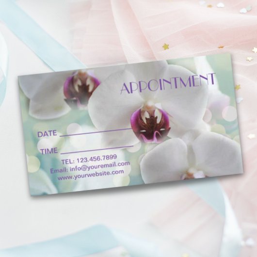 Orchid Salon SPA Massage Aromatherapie Afspraak Afsprakenkaartje
