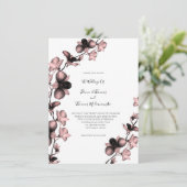 Orchid Sangria Tint Wedding Invitation Kaart (Staand voorkant)