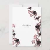 Orchid Sangria Tint Wedding Invitation Kaart (Achterkant)