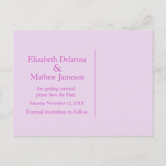 Orchid schilderde bloem, behalve de datumkaart aankondigingskaart (Achterkant)