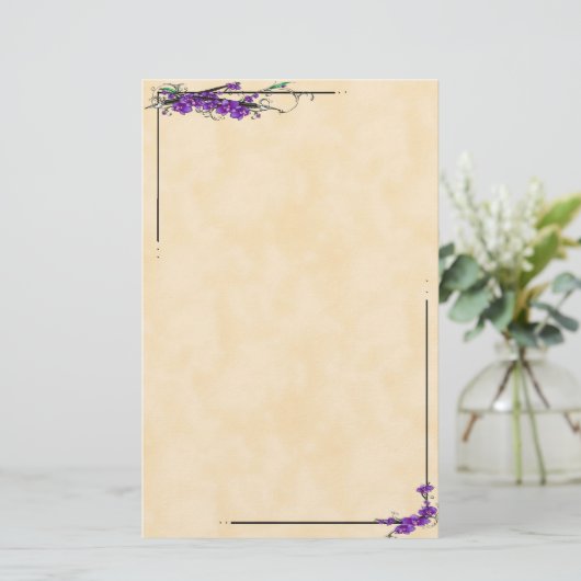 Orchid Scripts Briefpapier (Staand voorkant)