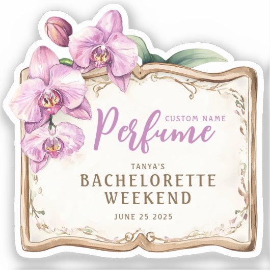 Orchid Spa Resort | Parfumlabeletje Sticker (Voorkant)