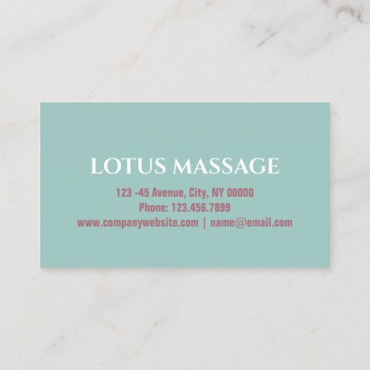 Orchid SPA Salon Aromatherapie Massagetherapeut Visitekaartje (Achterkant)