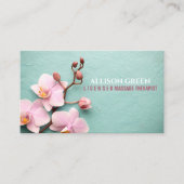 Orchid SPA Salon Aromatherapie Massagetherapeut Visitekaartje (Voorkant)