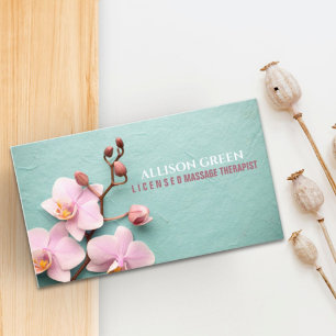 Orchid SPA Salon Aromatherapie Massagetherapeut Visitekaartje