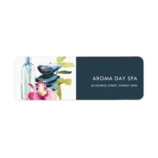 ORCHID STONE BAMBOO WATERVERF SPA MASSAGE THERAPIE ETIKET (Voorkant)