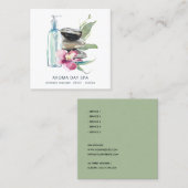 ORCHID STONE BAMBOO WATERVERF SPA MASSAGE THERAPIE VIERKANTE VISITEKAARTJE (Voorkant / Achterkant)