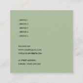 ORCHID STONE BAMBOO WATERVERF SPA MASSAGE THERAPIE VIERKANTE VISITEKAARTJE (Achterkant)