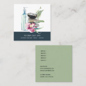 ORCHID STONE BAMBOO WATERVERF SPA MASSAGE THERAPIE VIERKANTE VISITEKAARTJE (Voorkant / Achterkant)