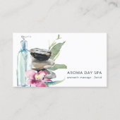 ORCHID STONE BAMBOO WATERVERF SPA MASSAGE THERAPIE VISITEKAARTJE (Voorkant)