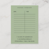 ORCHID STONE NAVY WATERVERF SPA MASSAGE THERAPIE AFSPRAKENKAARTJE (Achterkant)