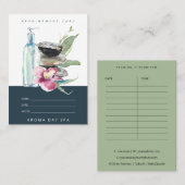 ORCHID STONE NAVY WATERVERF SPA MASSAGE THERAPIE AFSPRAKENKAARTJE (Voorkant / Achterkant)