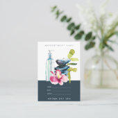 ORCHID STONE NAVY WATERVERF SPA MASSAGE THERAPIE AFSPRAKENKAARTJE (Staand voorkant)