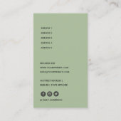 ORCHID STONE NAVY WATERVERF SPA MASSAGE THERAPIE VISITEKAARTJE (Achterkant)