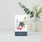 ORCHID STONE NAVY WATERVERF SPA MASSAGE THERAPIE VISITEKAARTJE (Staand voorkant)