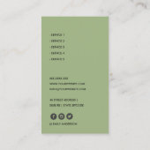 ORCHID STONE NAVY WATERVERF SPA MASSAGE THERAPIE VISITEKAARTJE (Achterkant)