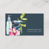 ORCHID STONE NAVY WATERVERF SPA MASSAGE THERAPIE VISITEKAARTJE (Voorkant)
