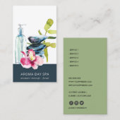 ORCHID STONE NAVY WATERVERF SPA MASSAGE THERAPIE VISITEKAARTJE (Voorkant / Achterkant)