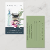 ORCHID STONE SPA MASSAGE THERAPY GIFT CERTIFICATE VISITEKAARTJE (Voorkant / Achterkant)