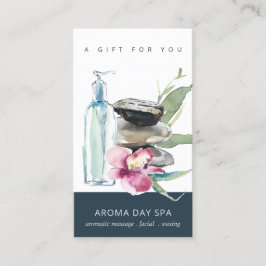 ORCHID STONE SPA MASSAGE THERAPY GIFT CERTIFICATE VISITEKAARTJE