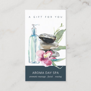 ORCHID STONE SPA MASSAGE THERAPY GIFT CERTIFICATE VISITEKAARTJE
