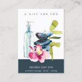 ORCHID STONE SPA MASSAGE THERAPY GIFT CERTIFICATE VISITEKAARTJE (Voorkant)