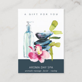 ORCHID STONE SPA MASSAGE THERAPY GIFT CERTIFICATE VISITEKAARTJE